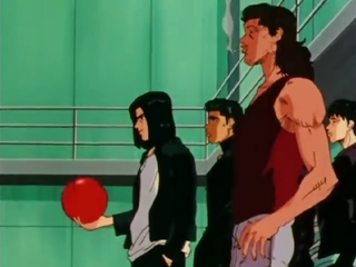 Mitsui and his gang attack the basketball team